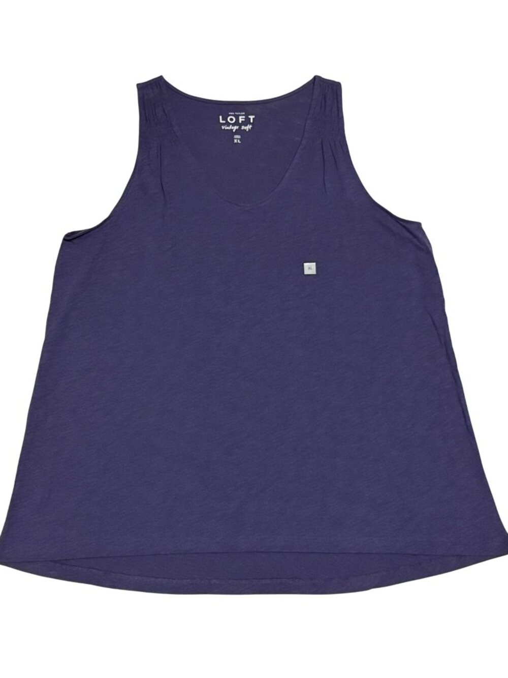 LOFT Vintage Navy Blue Tank Top XL 100% Cotton New With Tags